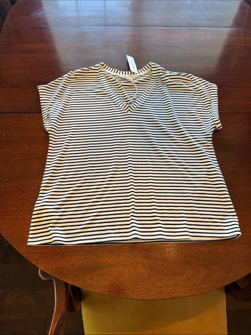 Tommy Bahama Kauai Stripe V-Neck T-Shirt Women’s - Black & White